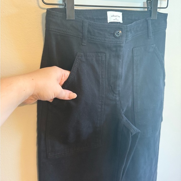 Aritzia Wilfred Free • Modern Utility Pant Women's Size‎ 00 in Black Wide Leg - Picture 7 of 12